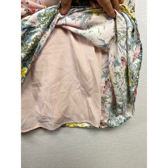 LOFT PLUS Floral Print Sleeveless Pink Dress Women's Size 24 A-Line - Picture 8 of 10